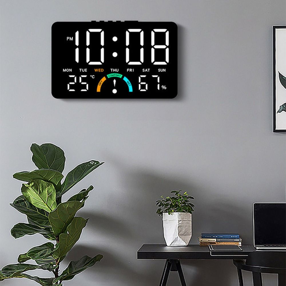 Electronics Home Gadgets - New Wall-mounted Electronic Wall Clock Temperature