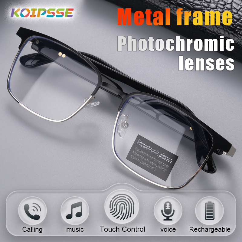 Smart Glasses Ar - Koipsse Smart Glasses Metal Frame Color-Changing