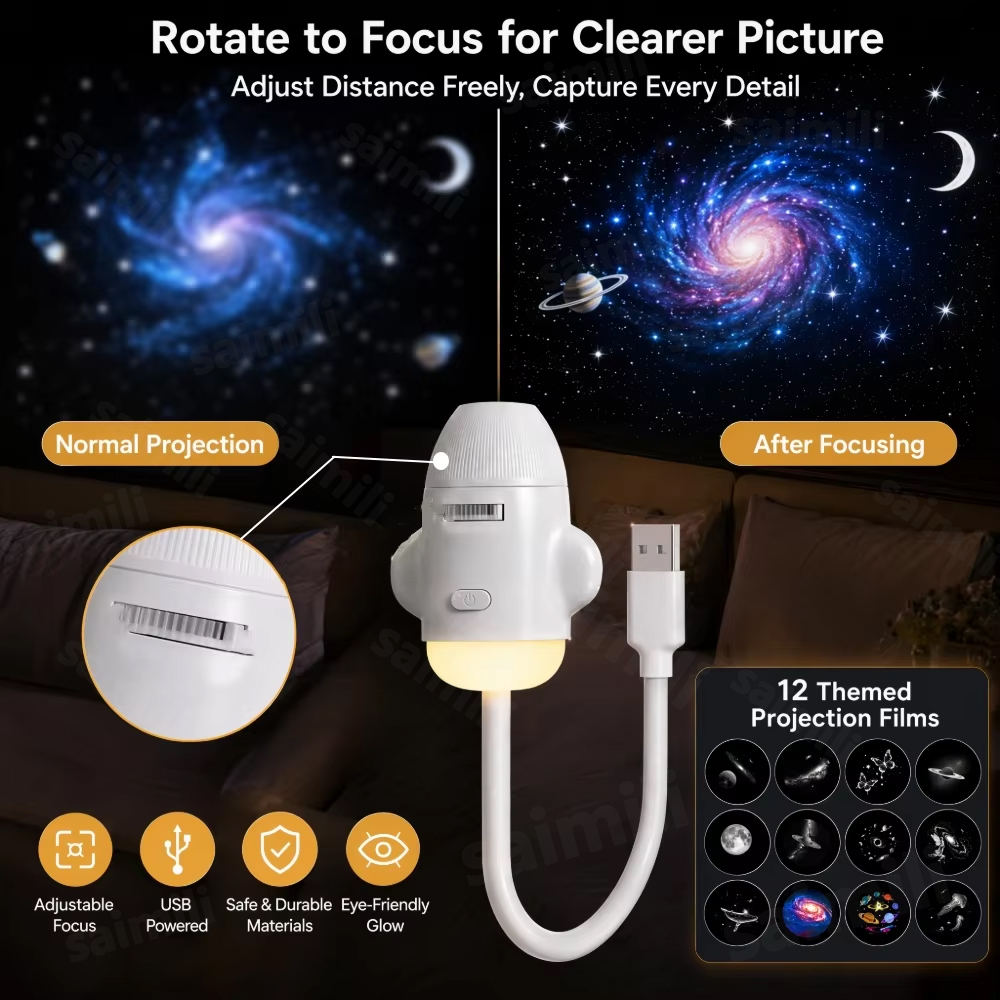 Portable USB Galaxy Aurora Pro - đánh giá và giá Mini Projector Portable