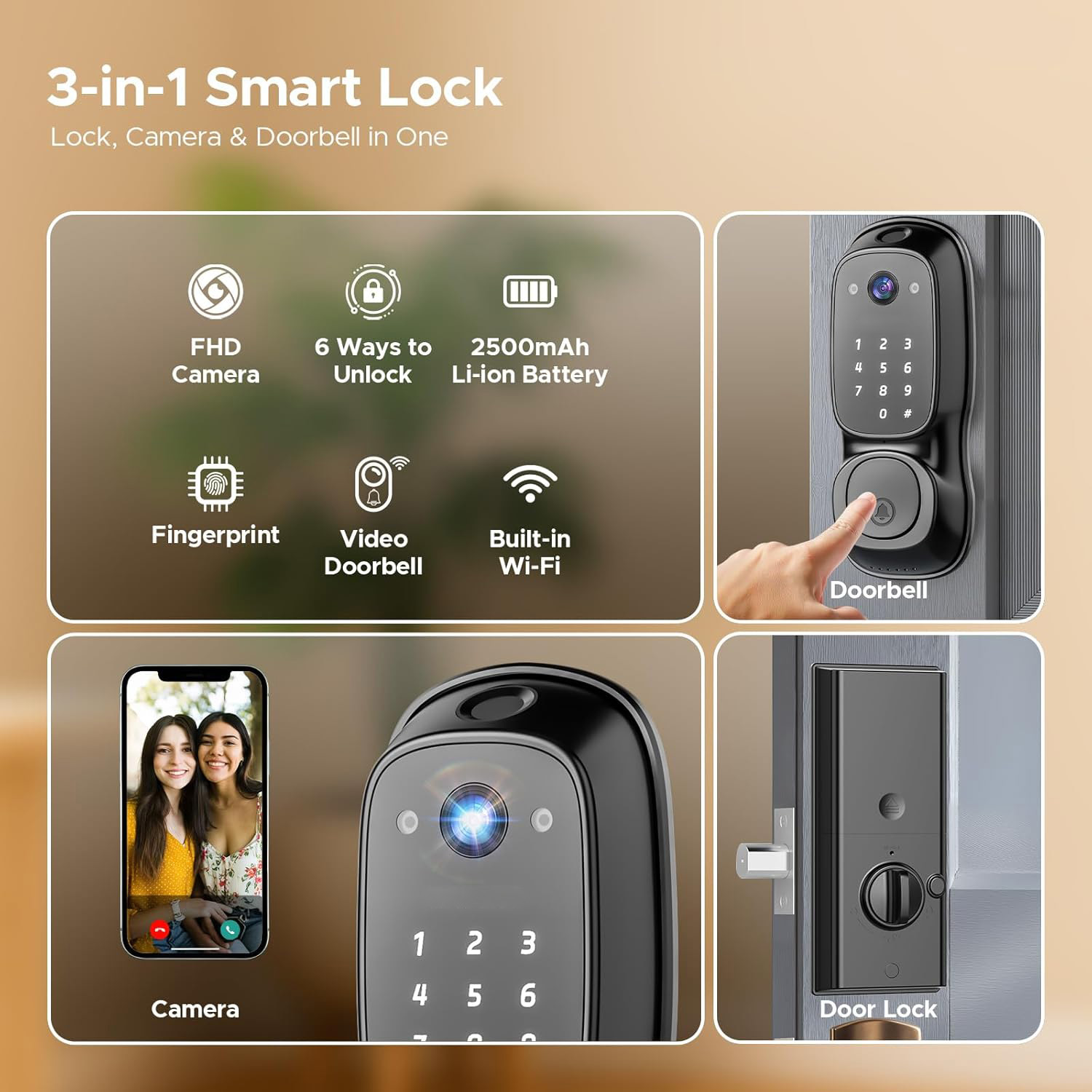 Tuya Wifi Smart Door Lock ‎Cam - đánh giá và giá Electronics & Gadgets Icon