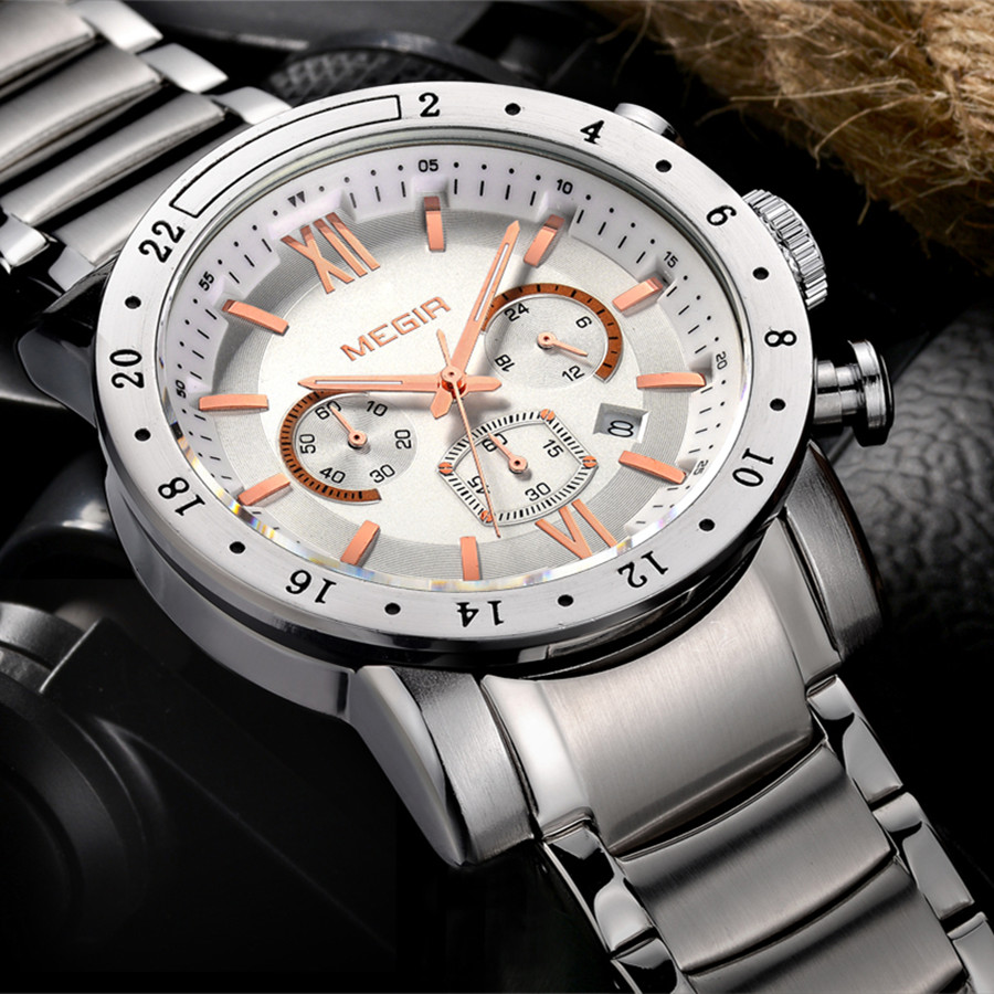 MEGIR Stainless Steel Casual W - đánh giá và giá Electronics Gadgets For Men