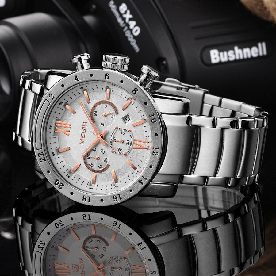 MEGIR Stainless Steel Casual W - đánh giá và giá Electronics Gadgets For Men