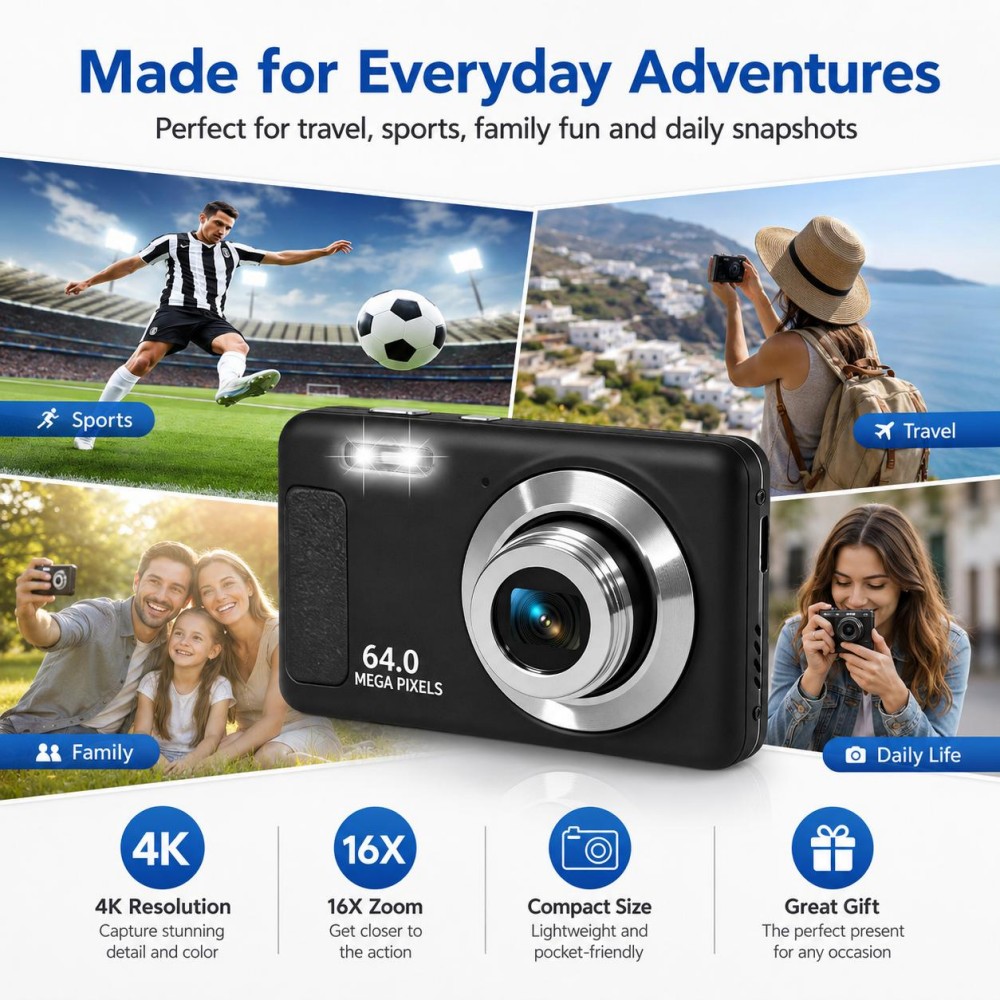 4K Ultra HD Portable Digital C - đánh giá và giá Electronics Home Gadgets