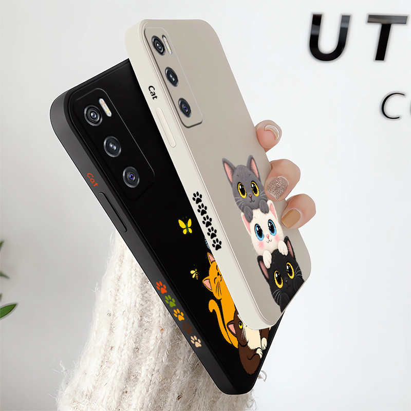 Cute Coloful Cats Phone Case F - đánh giá và giá Vivo V40