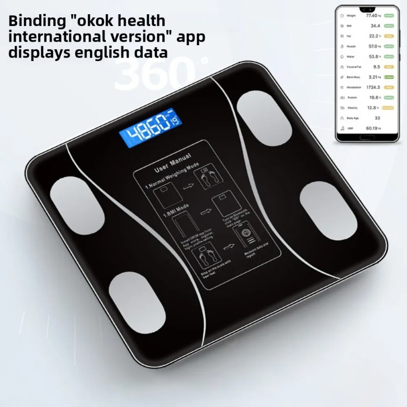 26X26cm Rechargeable Model Sma - đánh giá và giá Body Fat Scale Smart